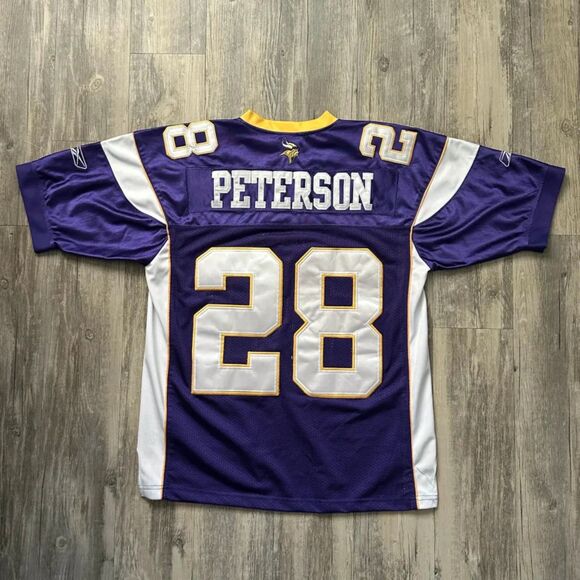 Vintage NFL Adrian Peterson On Field Cut & Sewn Reebok Vikings Jersey Size 48 - Picture 5 of 6
